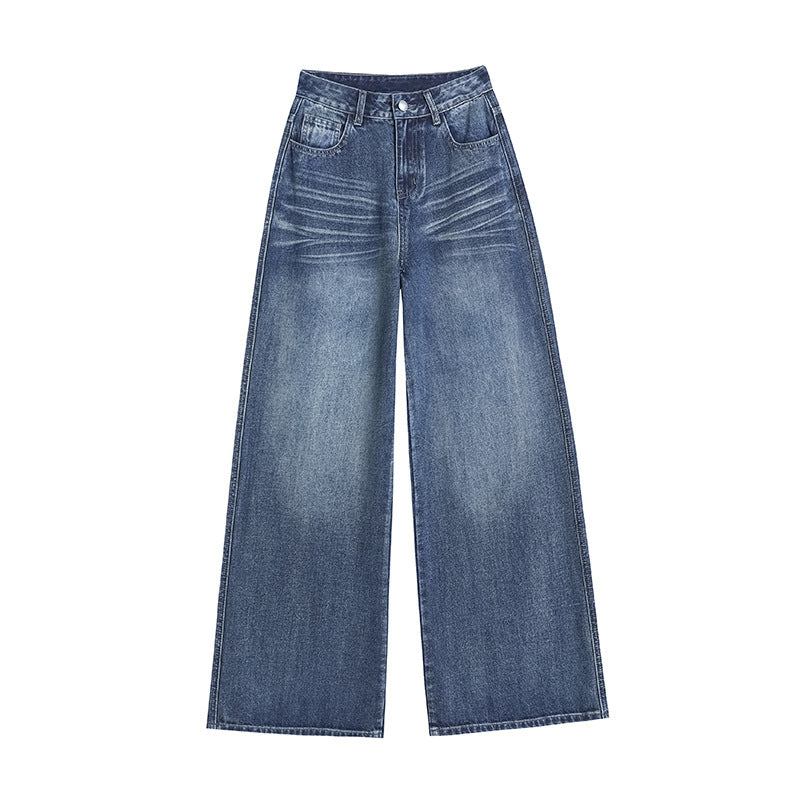 Pantaloni a gamba a gamba in denim in fitta sciolta per stile rilassato