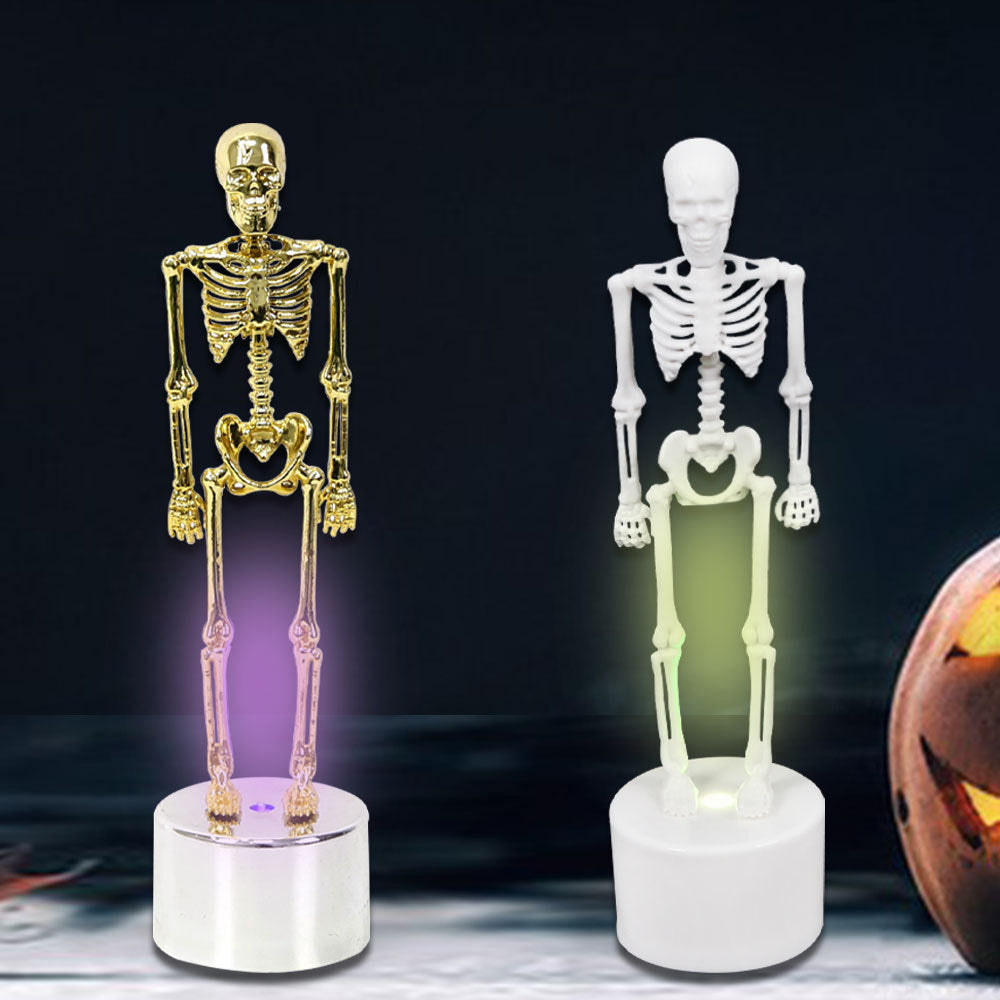 Skeleton Themed False Flame Candle Halloween Decoration-Theone Apparel