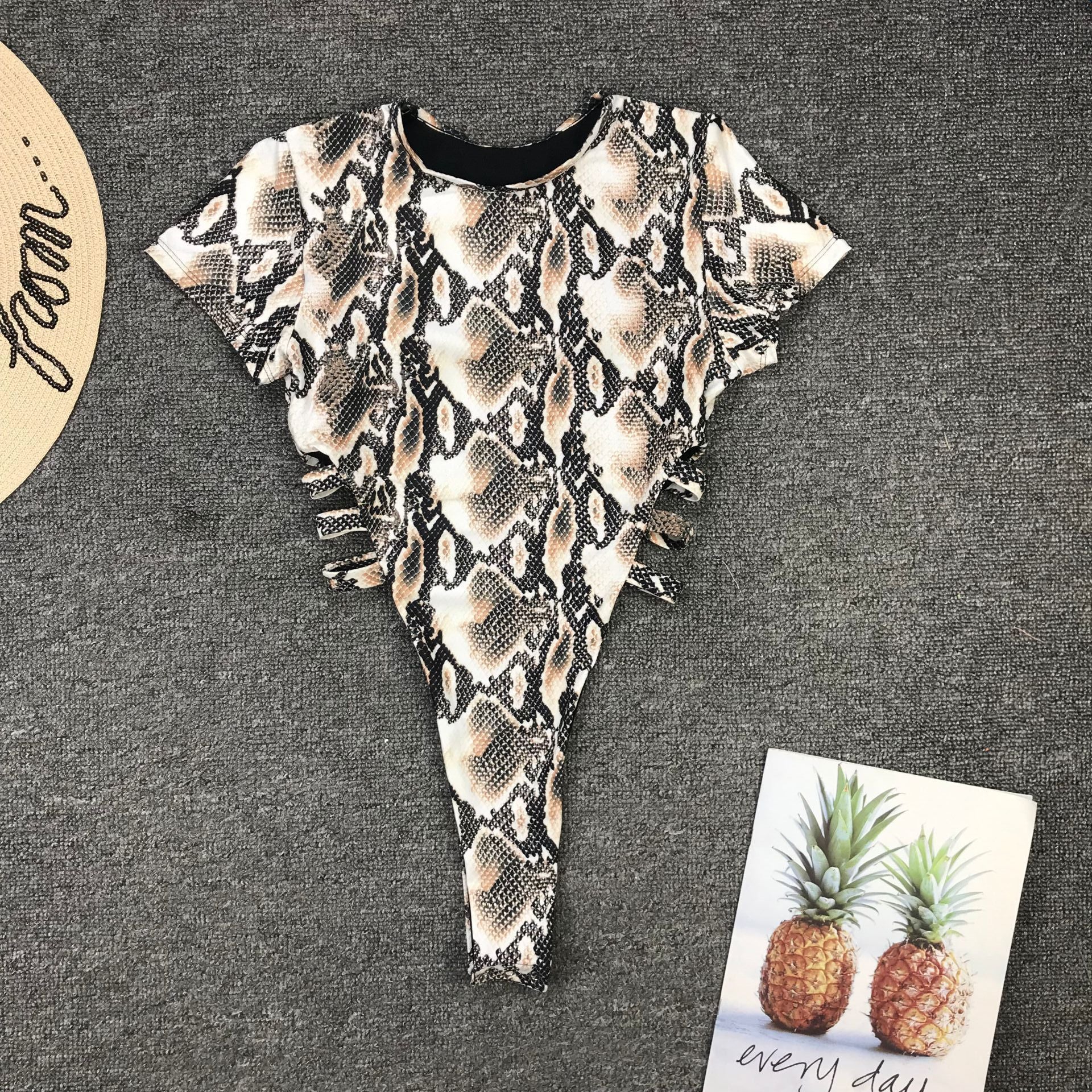 Snake Pattern Monokini One-Piece Bikini for Bold Beaches-Theone Apparel