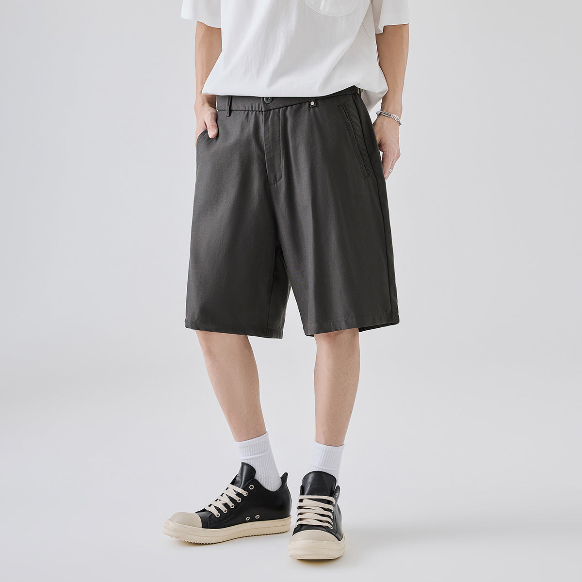 Soft Tencel Blend Bottoms for Premium Warm-Weather Style-Dark Gray-Theone Apparel