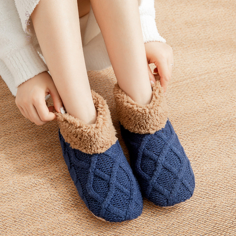 Super Soft Knit Style Slip On House Slippers in Various Colors-Theone Apparel