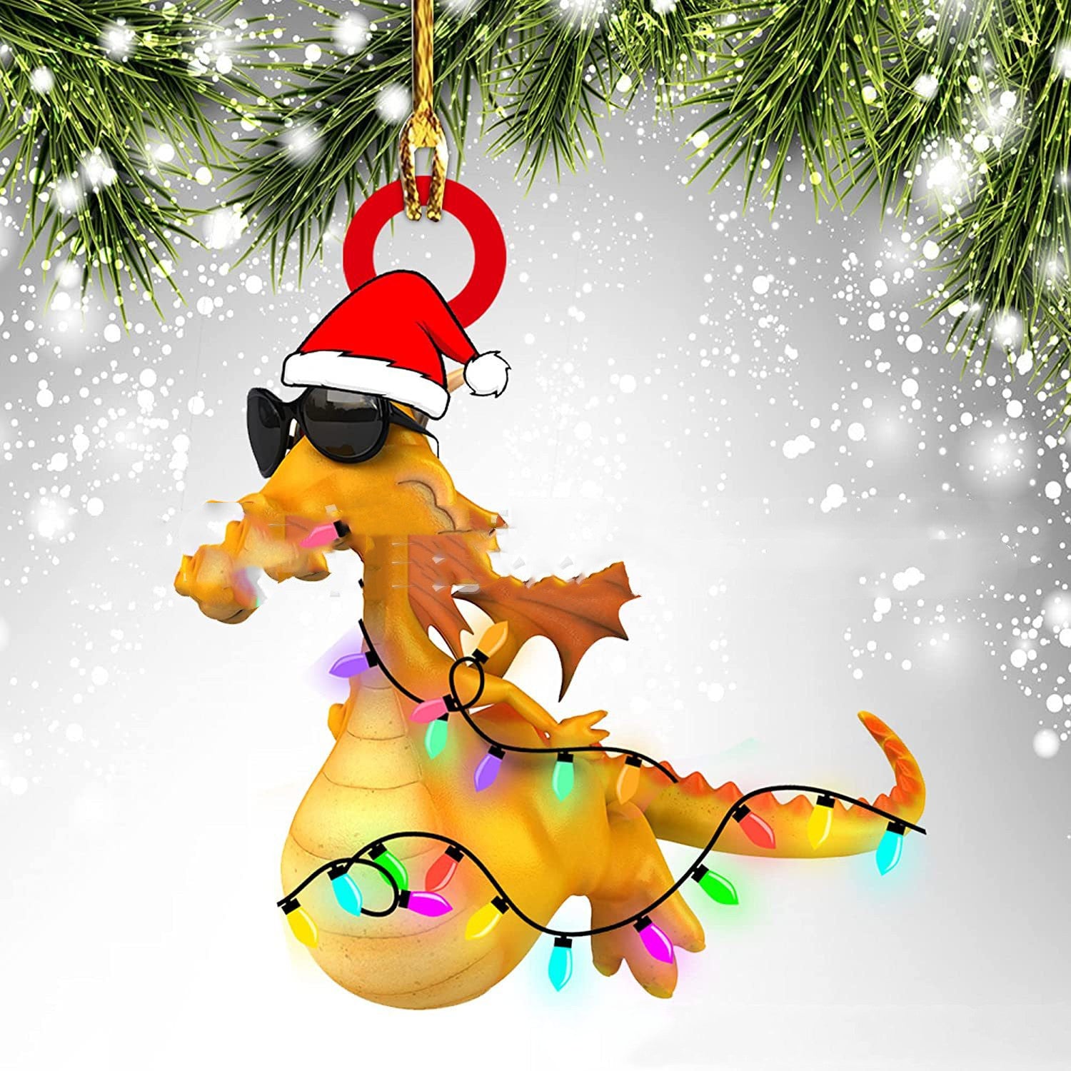 Unique Dragon Themed Hanging Christmas Decorations in Various Designs-18 Style-Theone Apparel