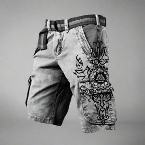 Vibrant Graphic Utility Bottoms with Secure Pocket Storage