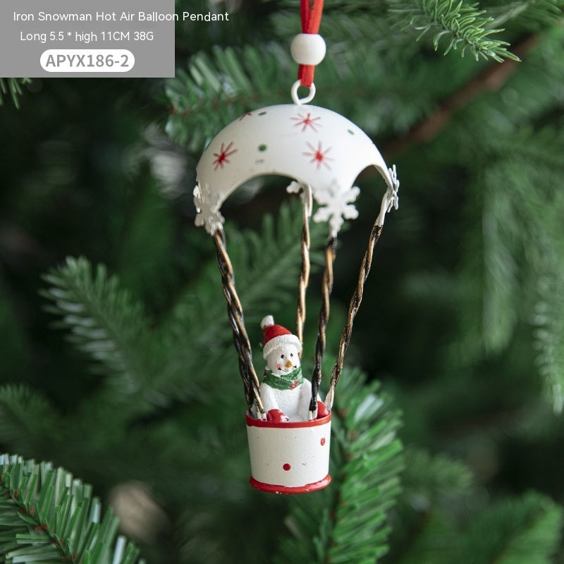 Whimsical Hot Air Balloon Hanging Decorations in Many Variations-Christmas Snowman 35g-Theone Apparel