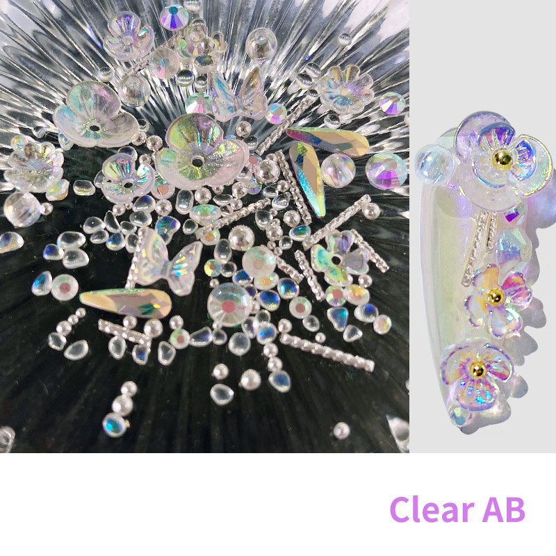 Women's 3D Nail Art Decorations in Iridescent Color Options-Transparent-Theone Apparel