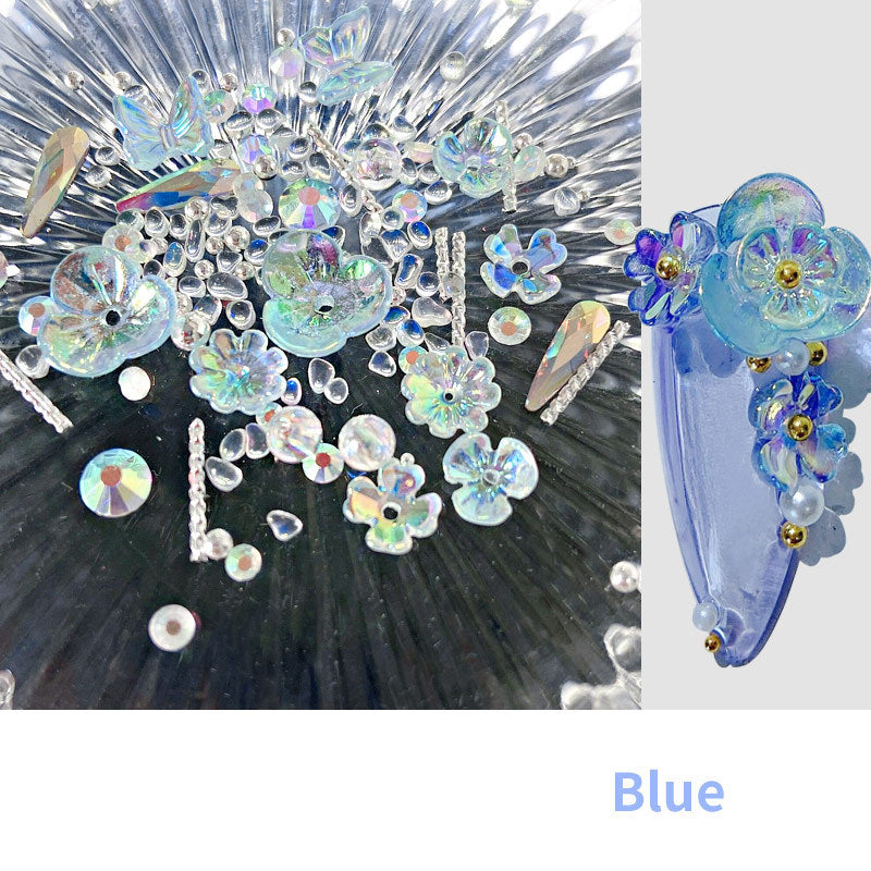 Women's 3D Nail Art Decorations in Iridescent Color Options-Blue-Theone Apparel