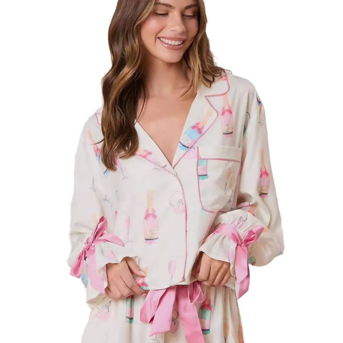 Women's Christmas and New Years Themed Two Piece Pajama Set-Theone Apparel