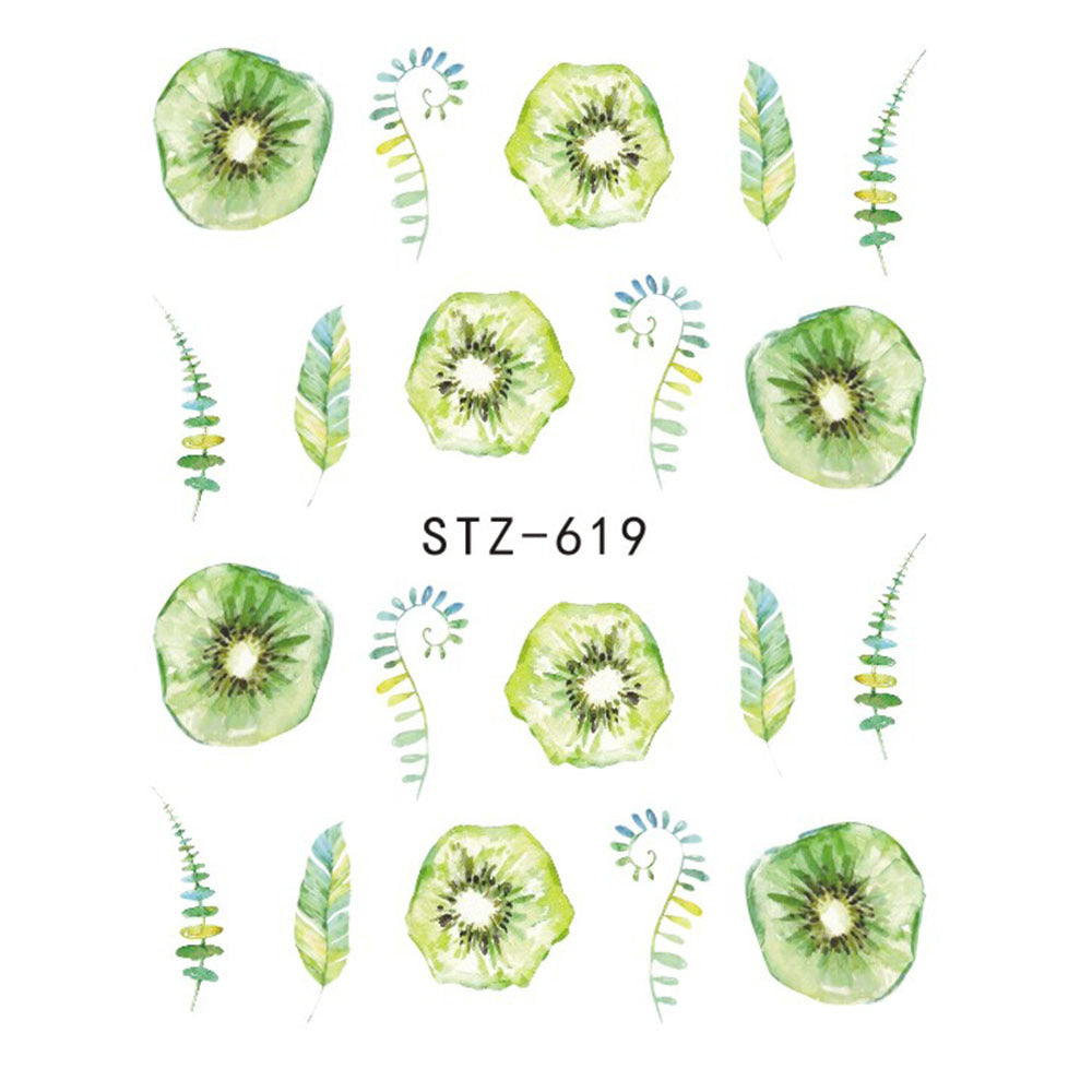 Women's Floral Nail Stickers for Accent Nails and False Nails-STZ 619-Theone Apparel
