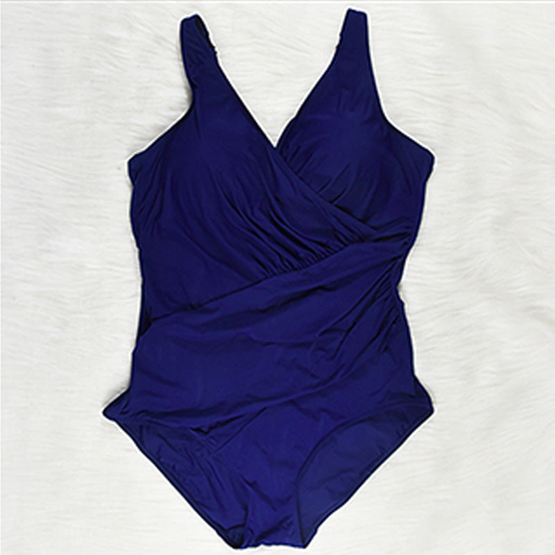 Women's One Piece Wrap Style Plus Size Swimsuit-Theone Apparel