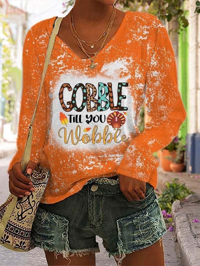 Women's Soft V-Neck Lightweight Christmas Shirt in Various Colors-Style 2-Theone Apparel