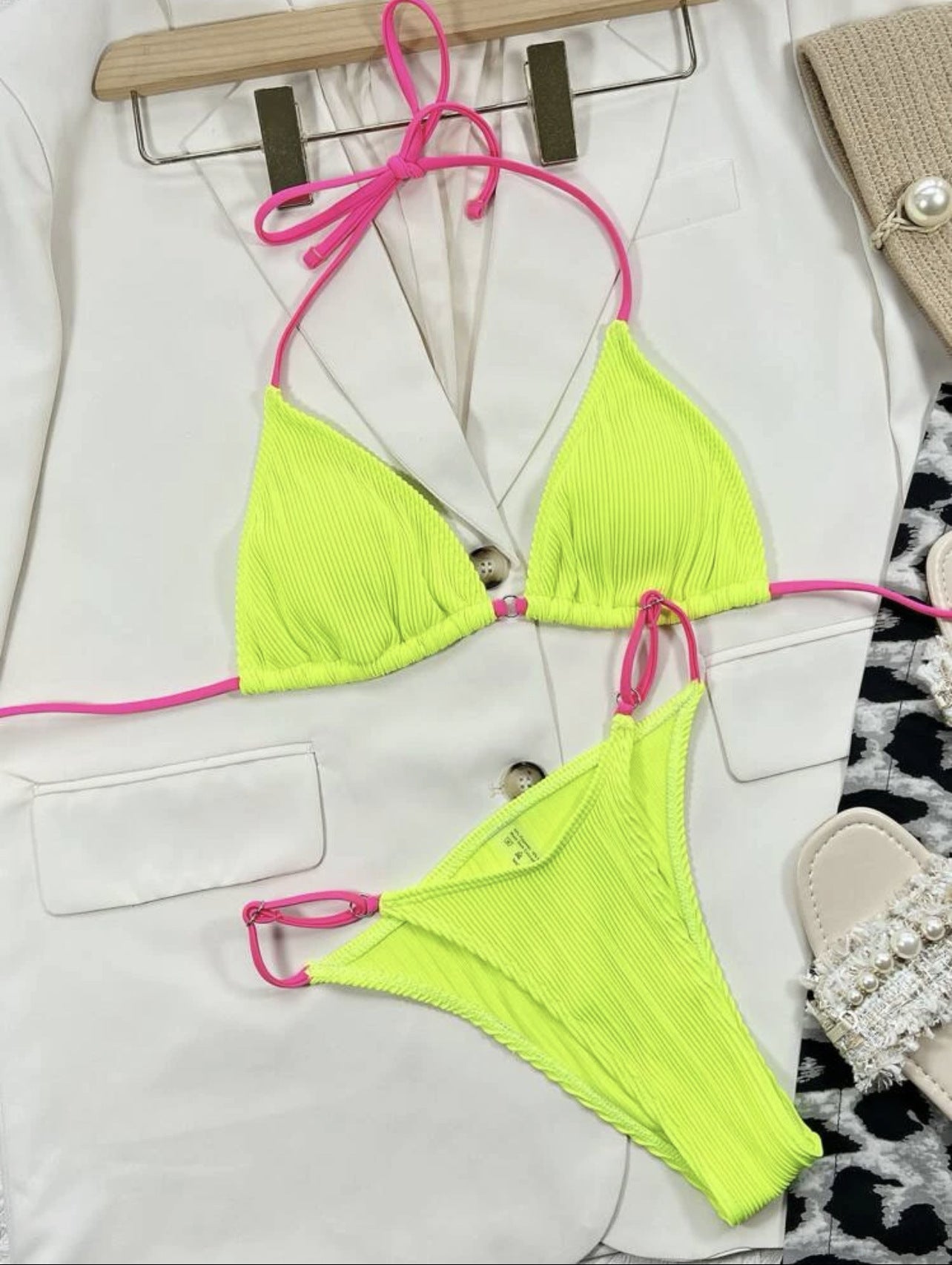 Women's Two Piece High Waist Adjustable String Bikini-Theone Apparel