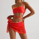 Women’s Tie-Dye Three Piece Swimsuit Set