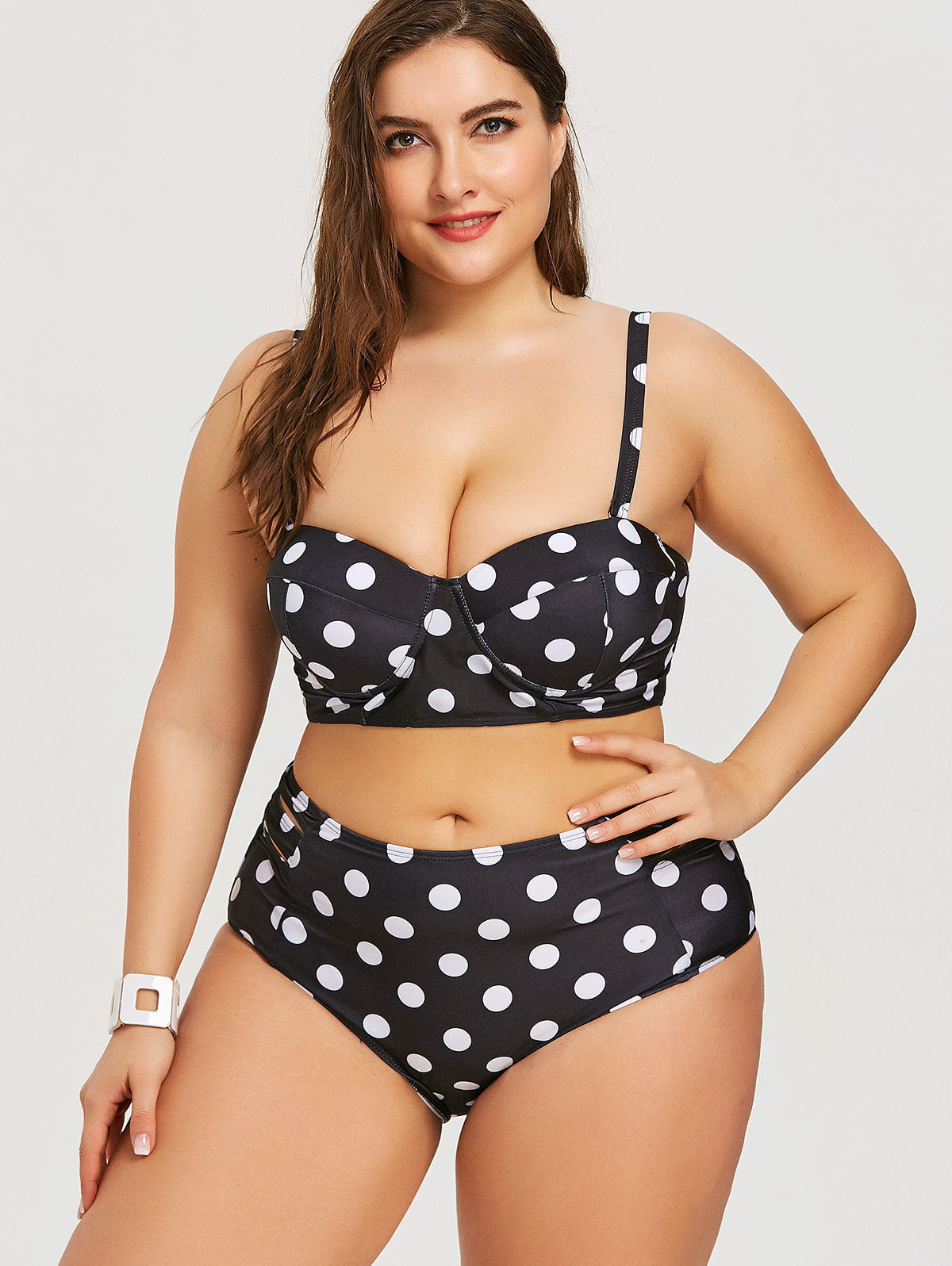 Retro Polka Dot Bikini High-Maist for Vintage Assual