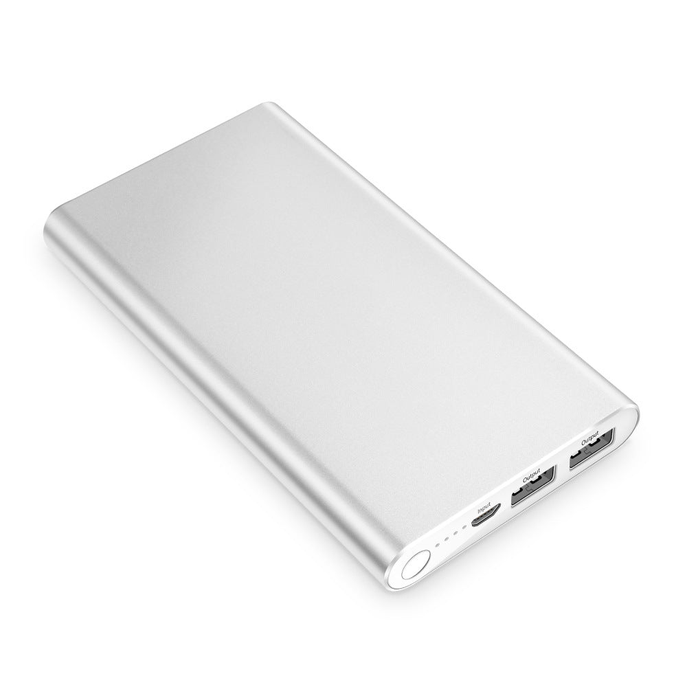 12000mAh Ultra?Thin Alloy Power Bank With Multi?Port Output