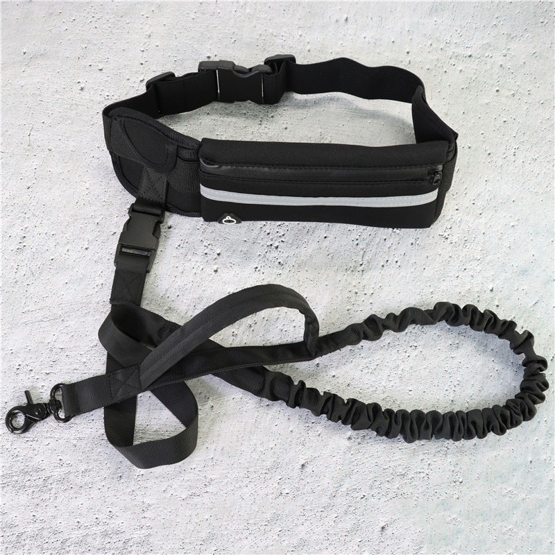 Hands Free Dog Leash With Bungee And Storage Pockets