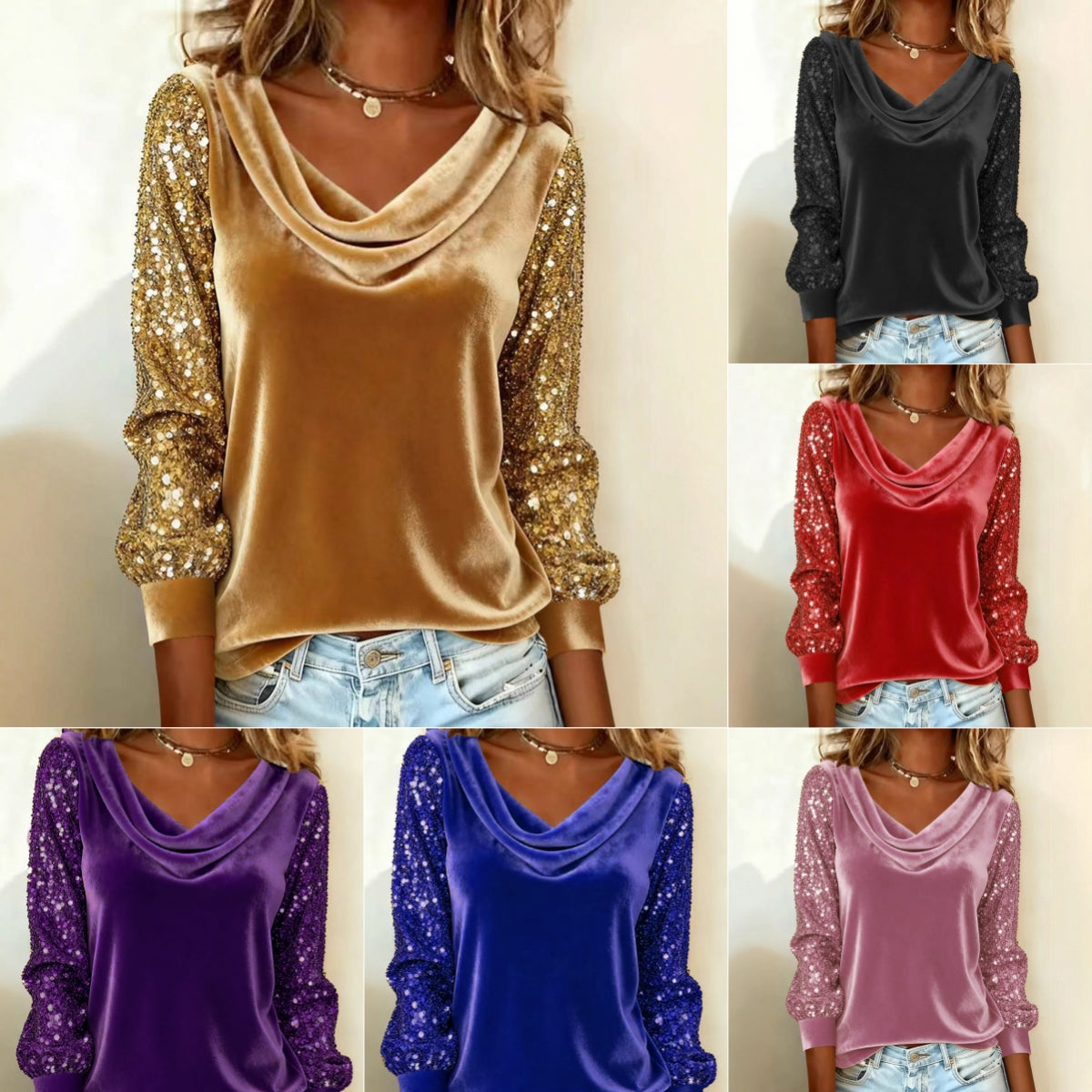 Elegant Velvet Long Sleeve Shirts For Women Autumn Winter Solid Color Loose Women Blouses Fashion Pullover Tops Party Clothes
