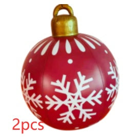 60 Centimeter Hanging Oversized PVC Christmas Ornaments for Exterior Decor