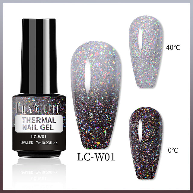 Women's Thermal Gel Nail Paint Colors in Multiple Shades