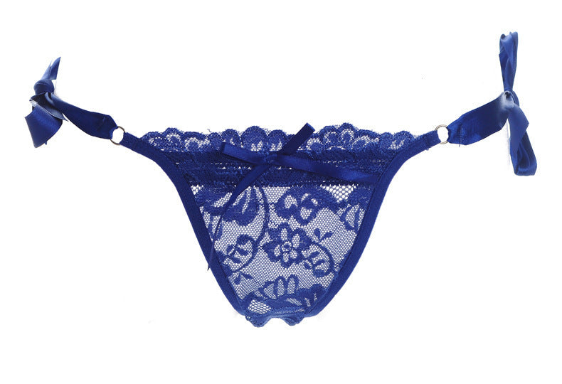 Hip Tie Ribbon Lacy Tanga Unterwäsche