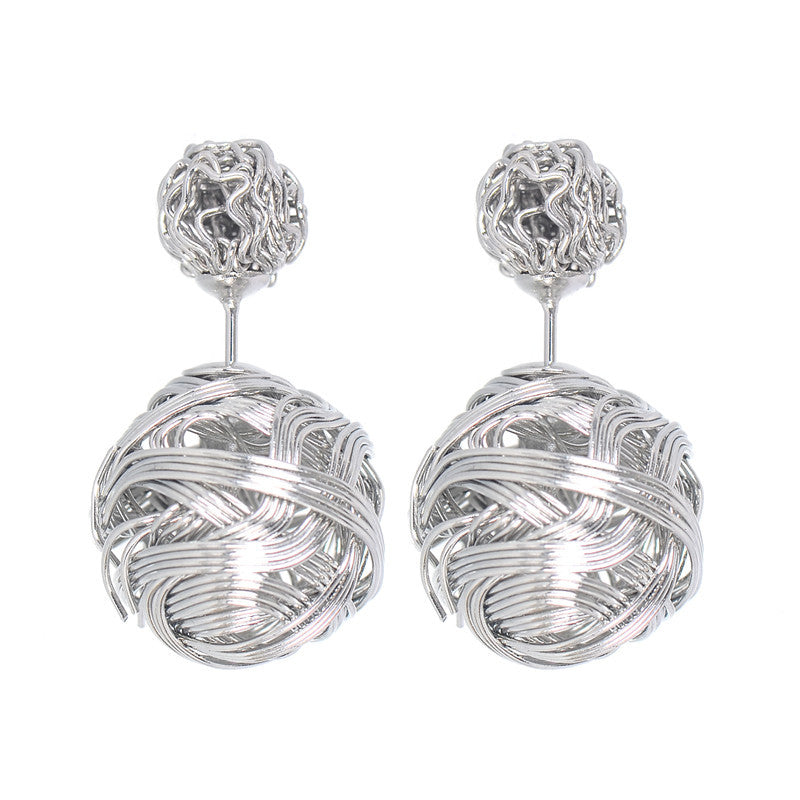 Boucles d'oreilles nouées métalliques