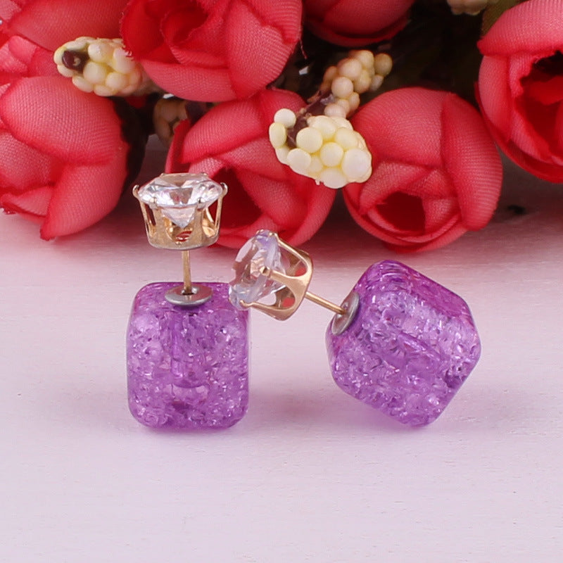 Cube Shaped Double Sided Earrings