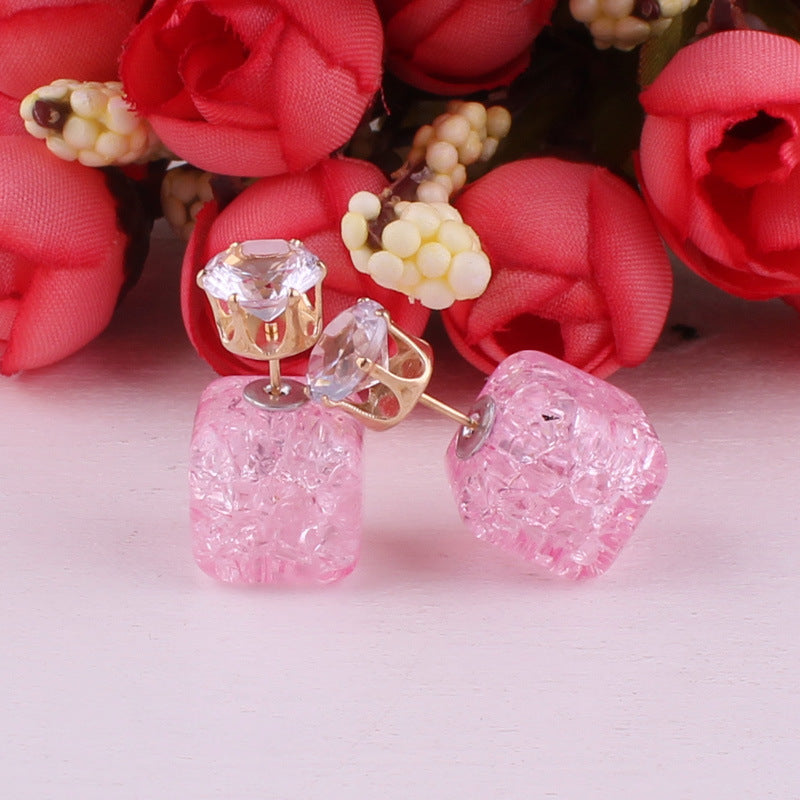 Cube Shaped Double Sided Earrings