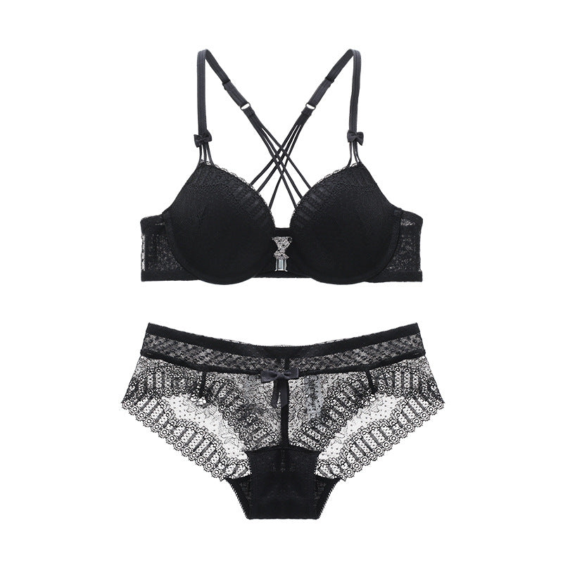 Triple Strap Lace beha en panty set