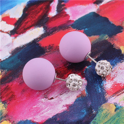 Pendientes Doble Cara Esfera Pastel