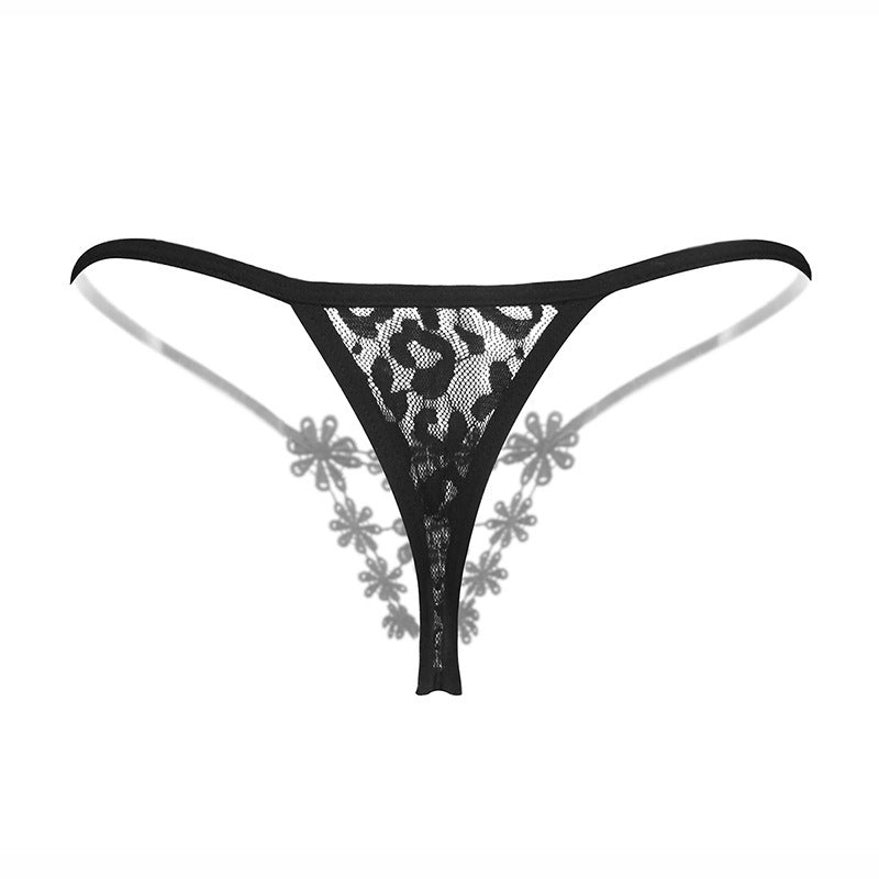 Delicate Floral Embroidery G String - Theone Apparel