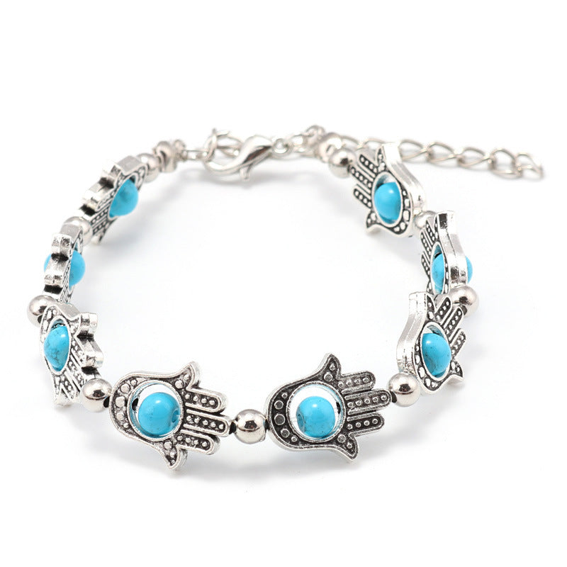 Hamsa Bettelarmband aus Metall