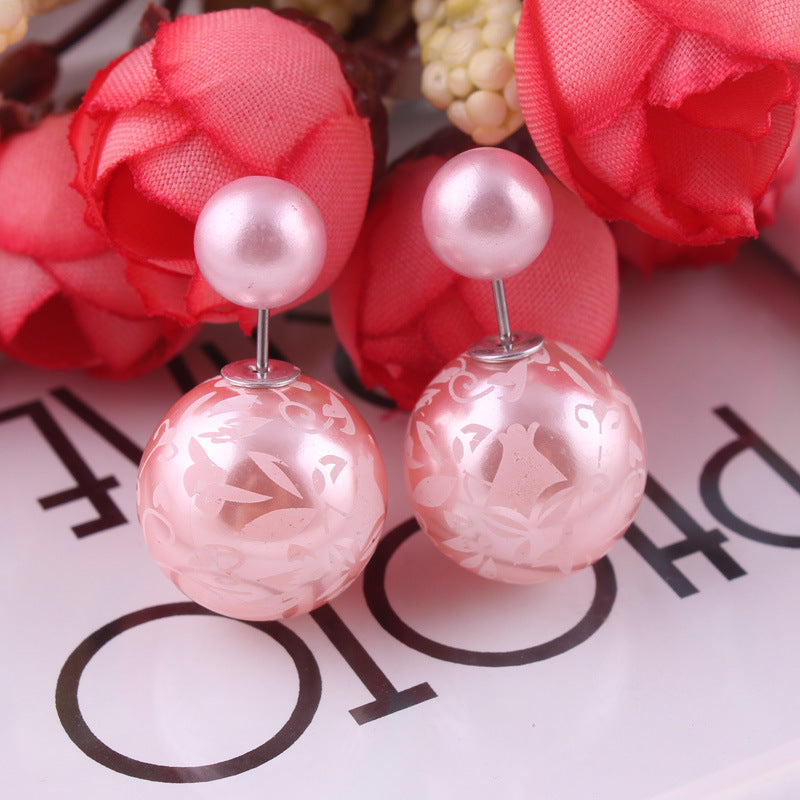 Anting -anting sisi ganda bulat dekoratif