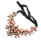 Strass-Blumen-Halskette