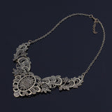 Metallic Paisley Clavicle Necklace