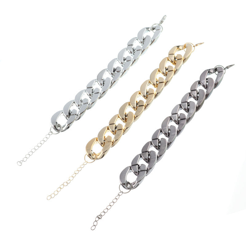 Thick Chain Link Metal Bracelet