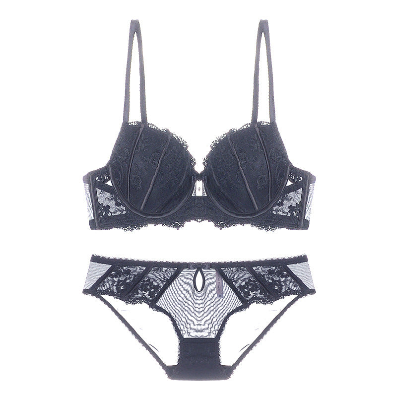 Sexy Shell Cup Lace Bra and Panty Set