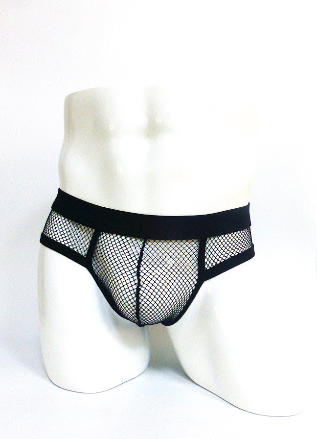 Briefs de string de filet en mailles transparentes