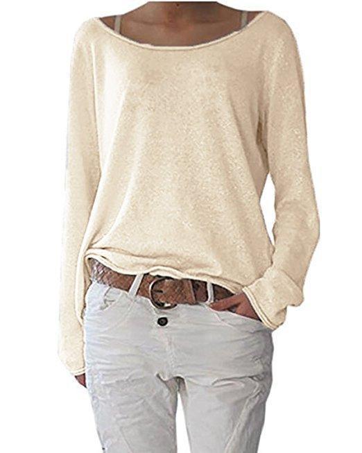 Slouchy Off Shoulder Casual Sweater