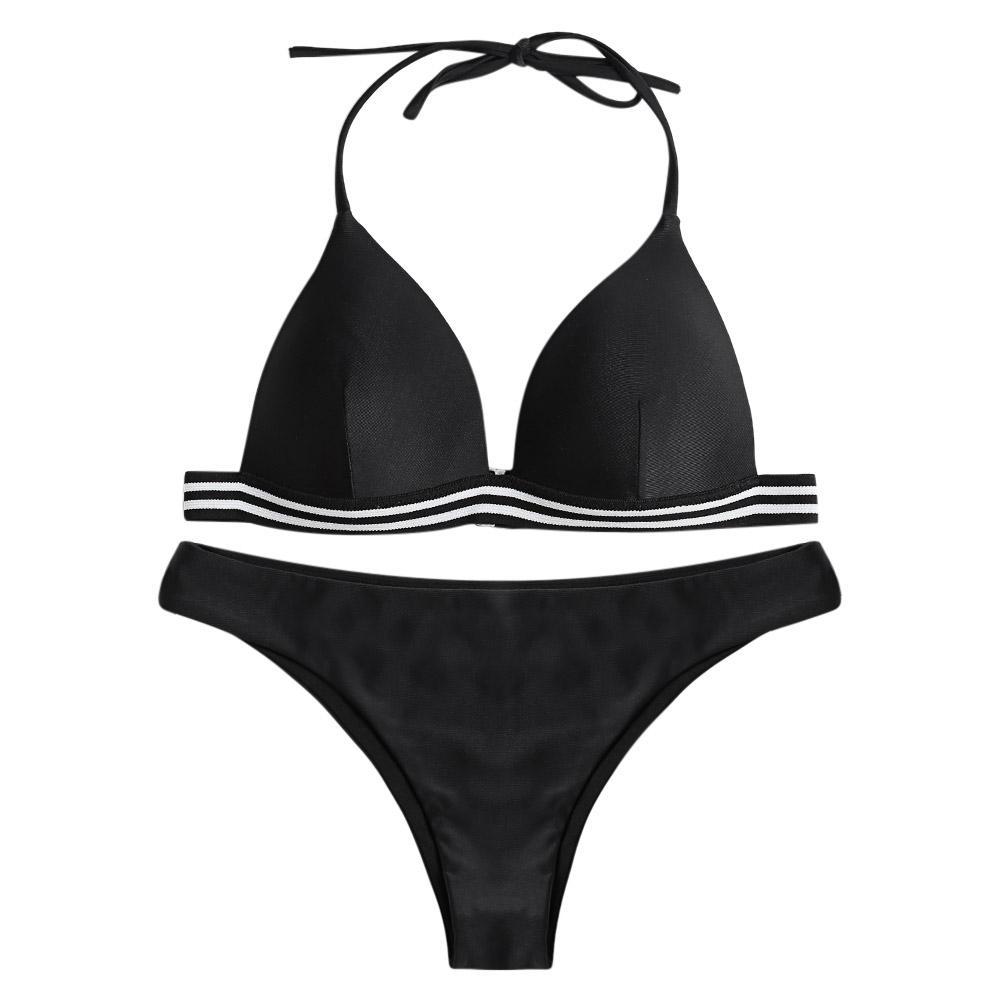 Set di bikini da signore del collo di Halter