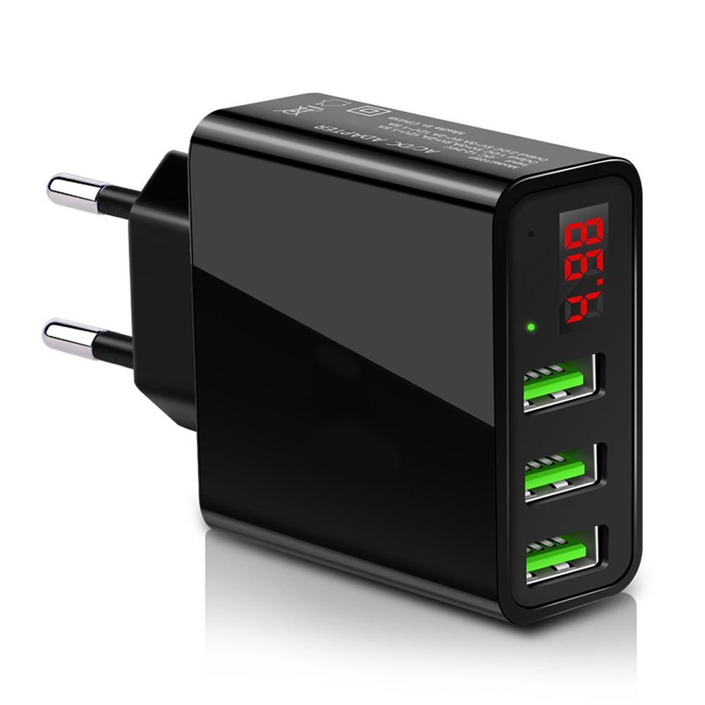 شاحن USB Multi Port Phone مع عرض الجهد