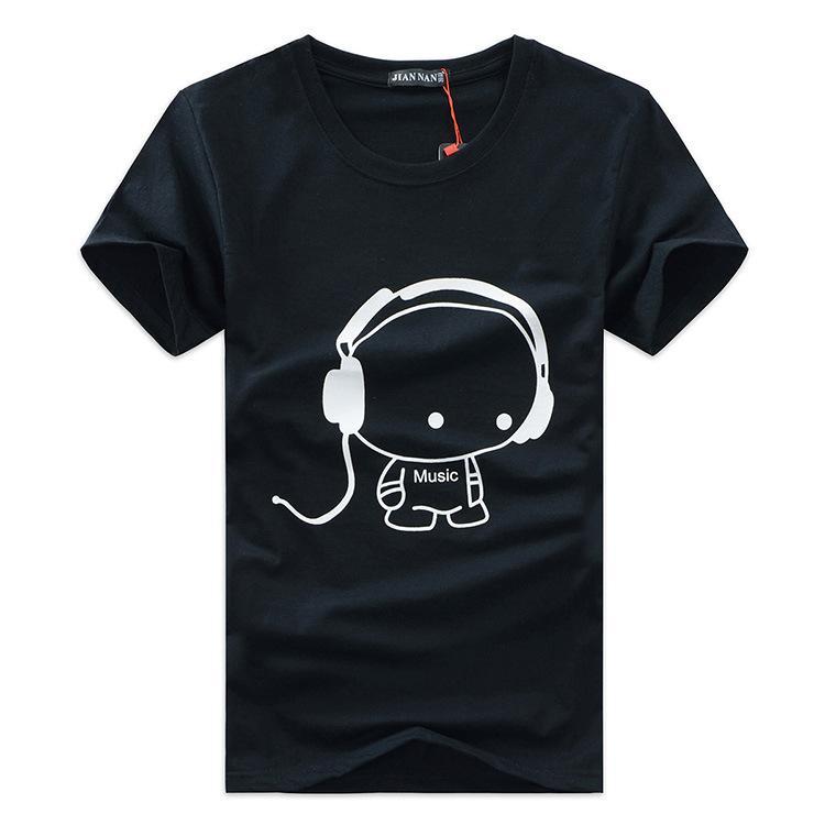 Enchufe la camiseta gráfica de los auriculares