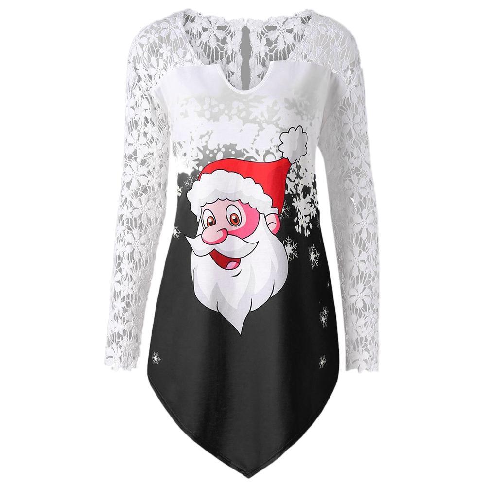 Camisa navideña de Papá Noel talla grande