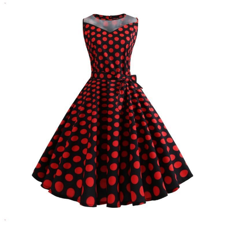 Pop Trends Polka Dot Print Dress