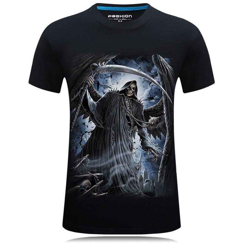 Chemise Spooky Black Grim Reaper