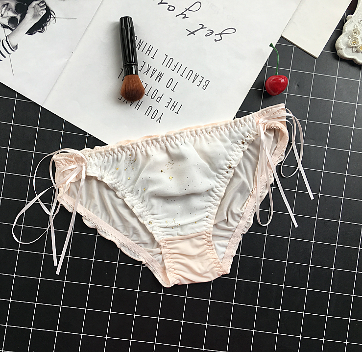 Classic Full Coverage Opaque Panties with Bow Hip Ties-Nude-Theone Apparel