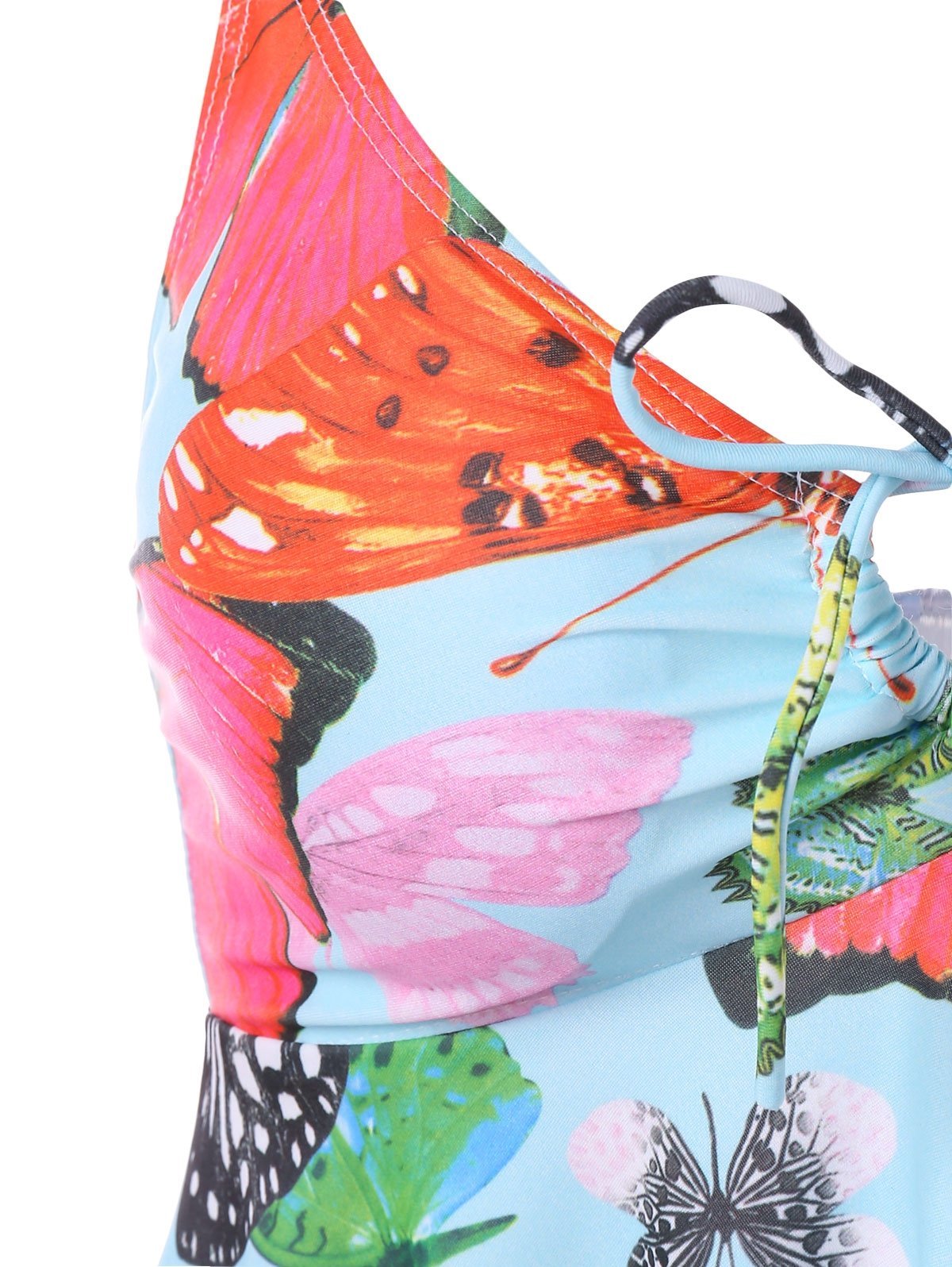 Colorful Butterflies Cami Strap Tankini - Theone Apparel