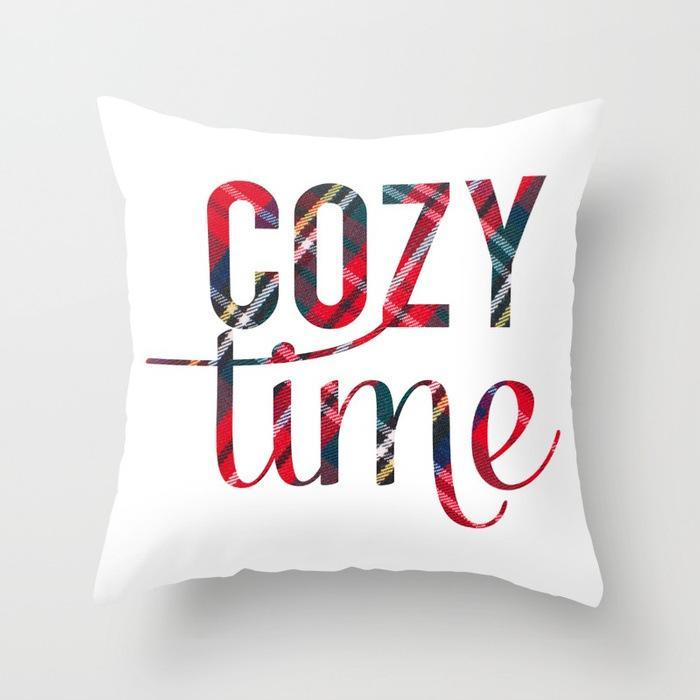 Cozy Up Christmas Print Pillow Covers - Theone Apparel