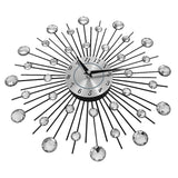 Crystal Sunburst Metal In Home Wall Clock - Theone Apparel