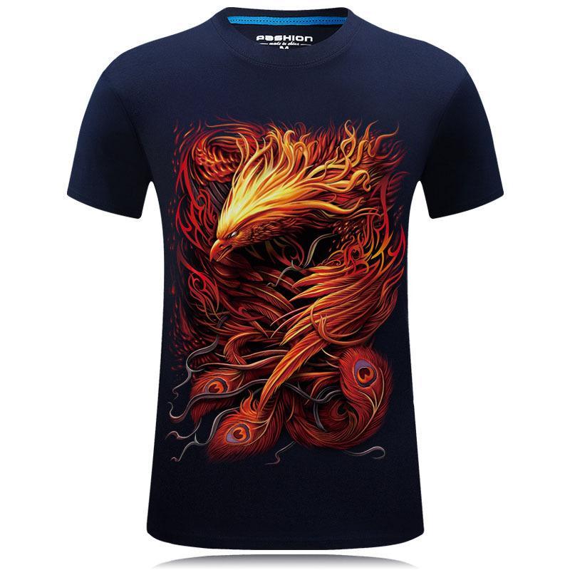 Fiery Phoenix Transformation Graphic Tee