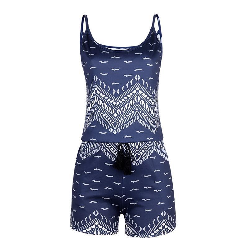 Tribale print kwast Tie Romper