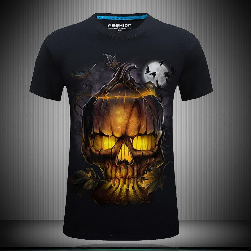 Evil Halloween Pumpkin Skull Shirt - Theone Apparel